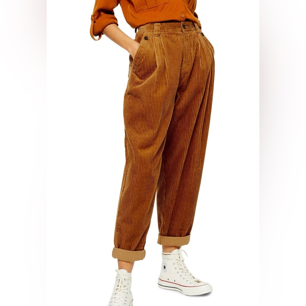 ✨Topshop Caitlin Corduroy High-Rise Trouser Pants